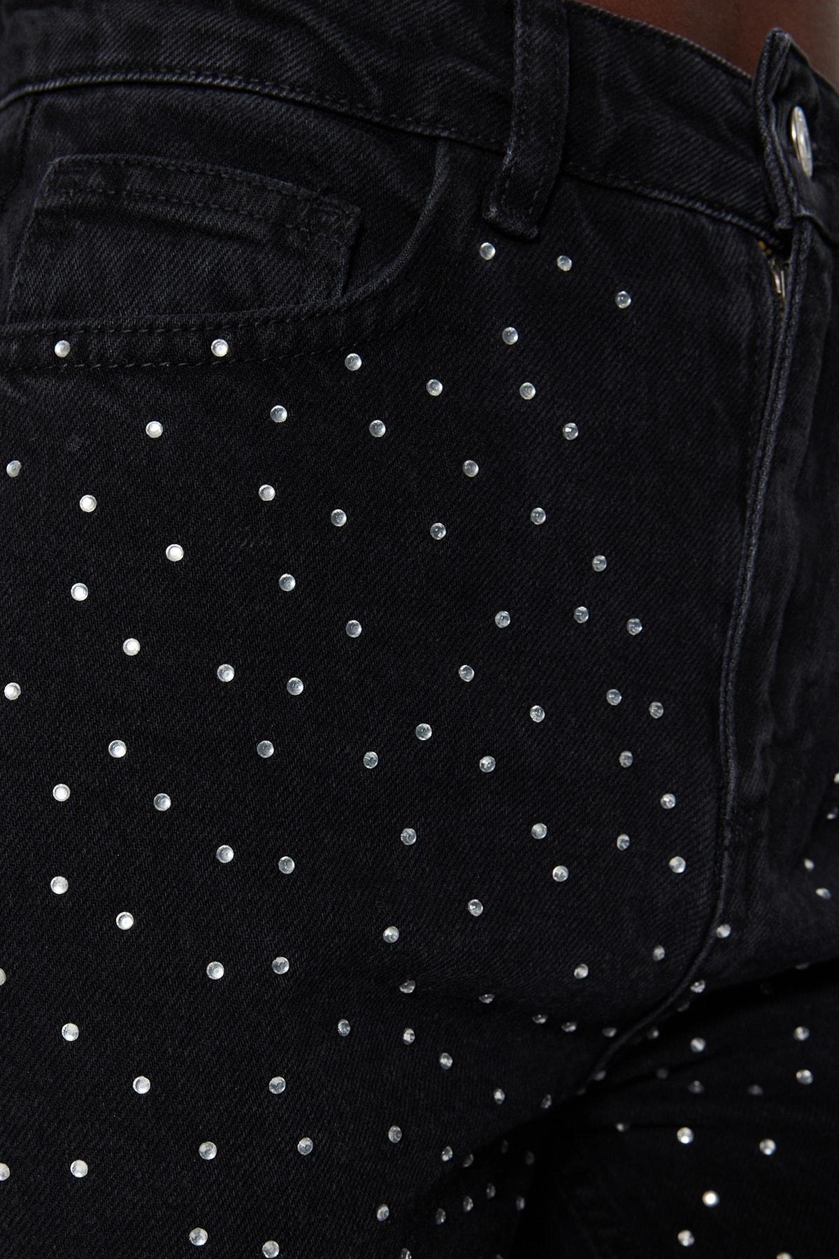 Black Wide Leg Jeans, , large image number 7