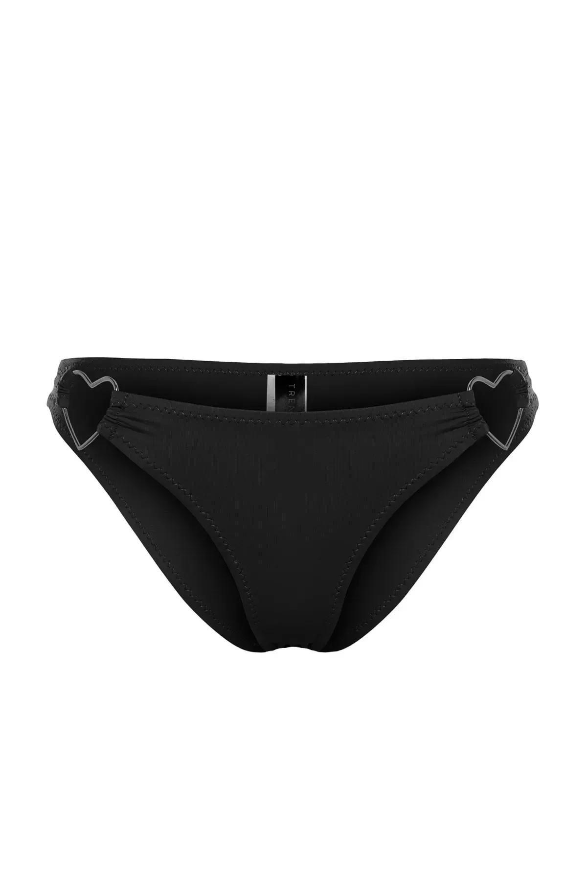 Black Accessorized Regular Leg Bikini Bottoms, , large image number 5