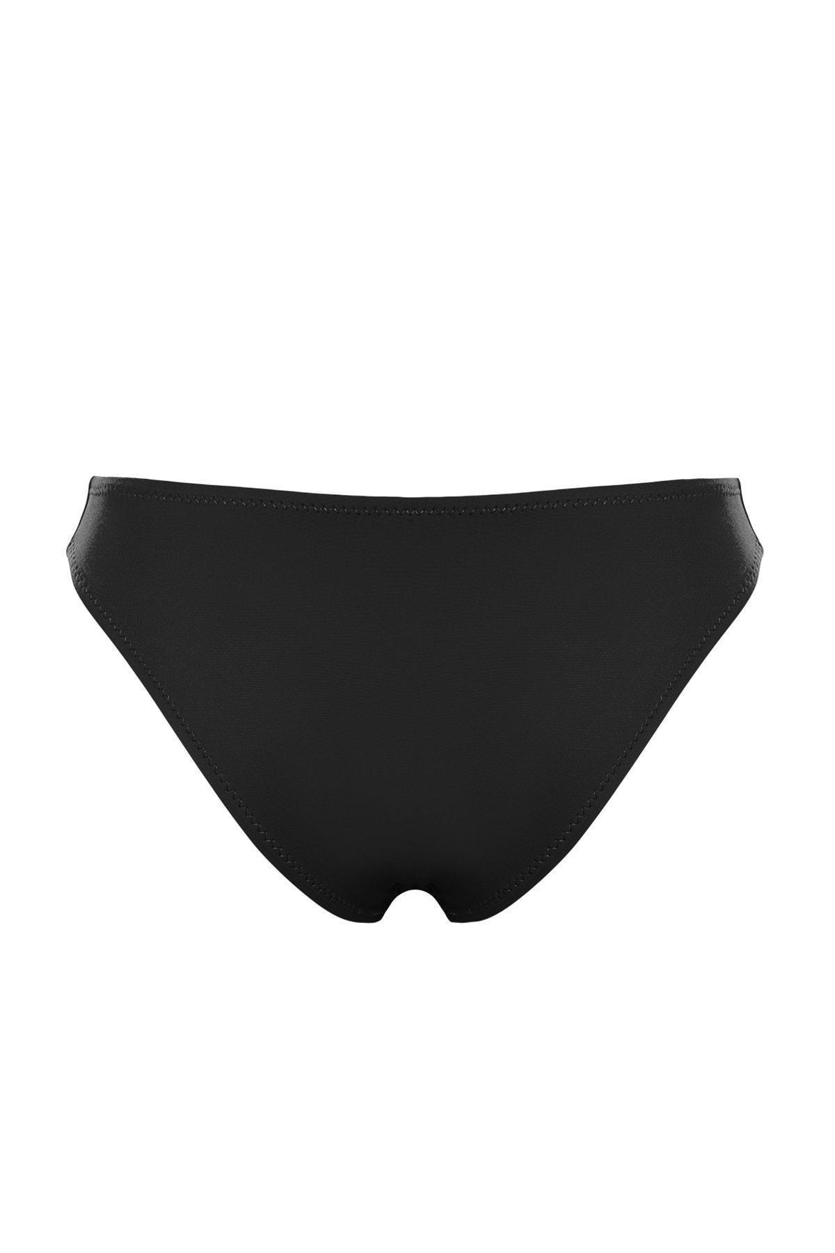 Trendyol - Black Accessorized Regular Leg Bikini Bottoms