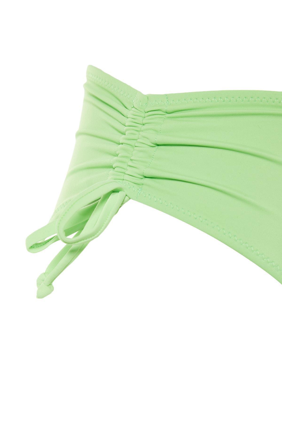 Trendyol - Green Ruffle Bikini Bottom