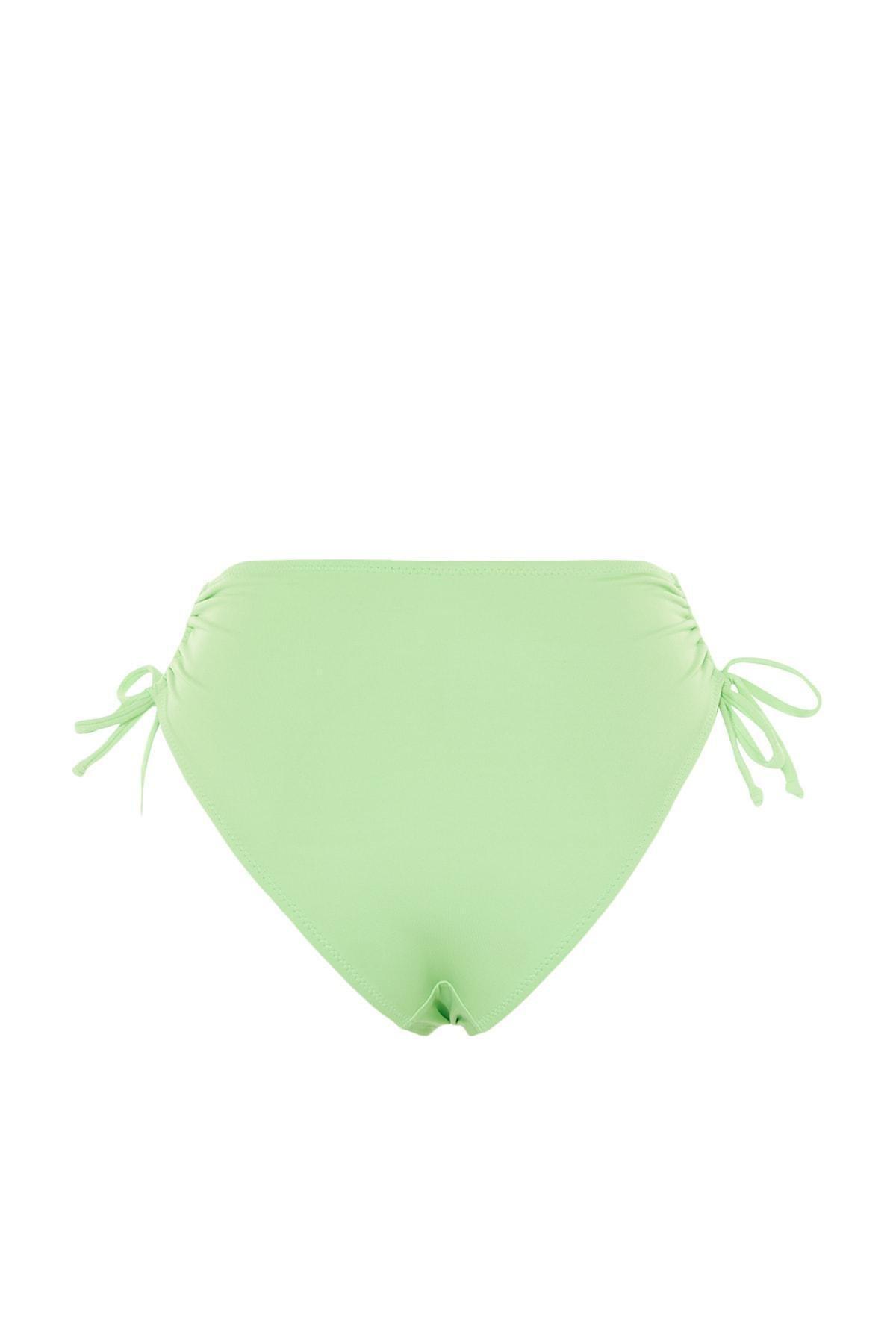 Trendyol - Green Ruffle Bikini Bottom