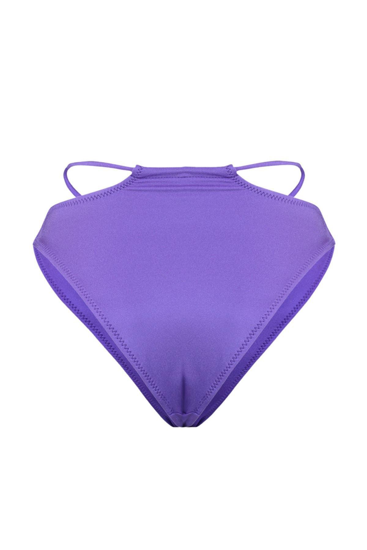 Trendyol - Purple Saks Cut Out Bikini Bottoms