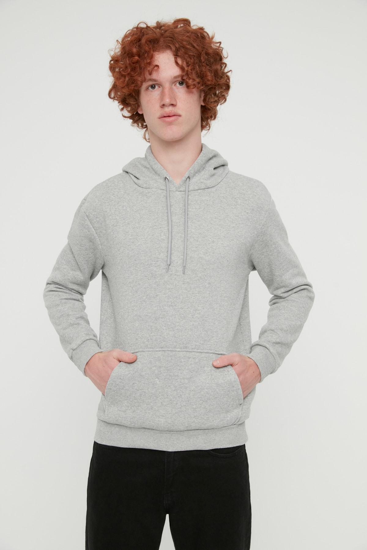 Gray Hooded Sweatshirt, , large image number 2