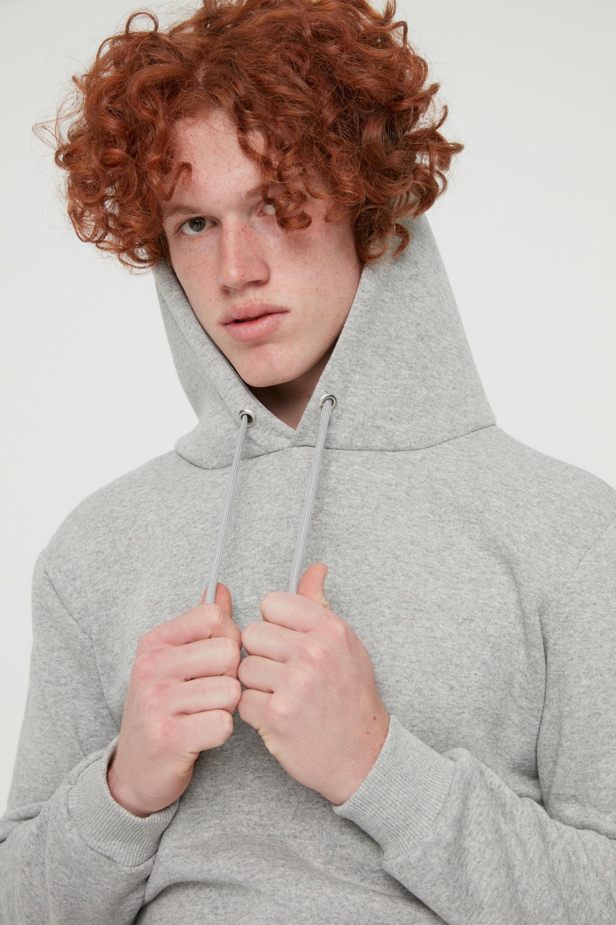 Gray Hooded Sweatshirt, , large image number 5