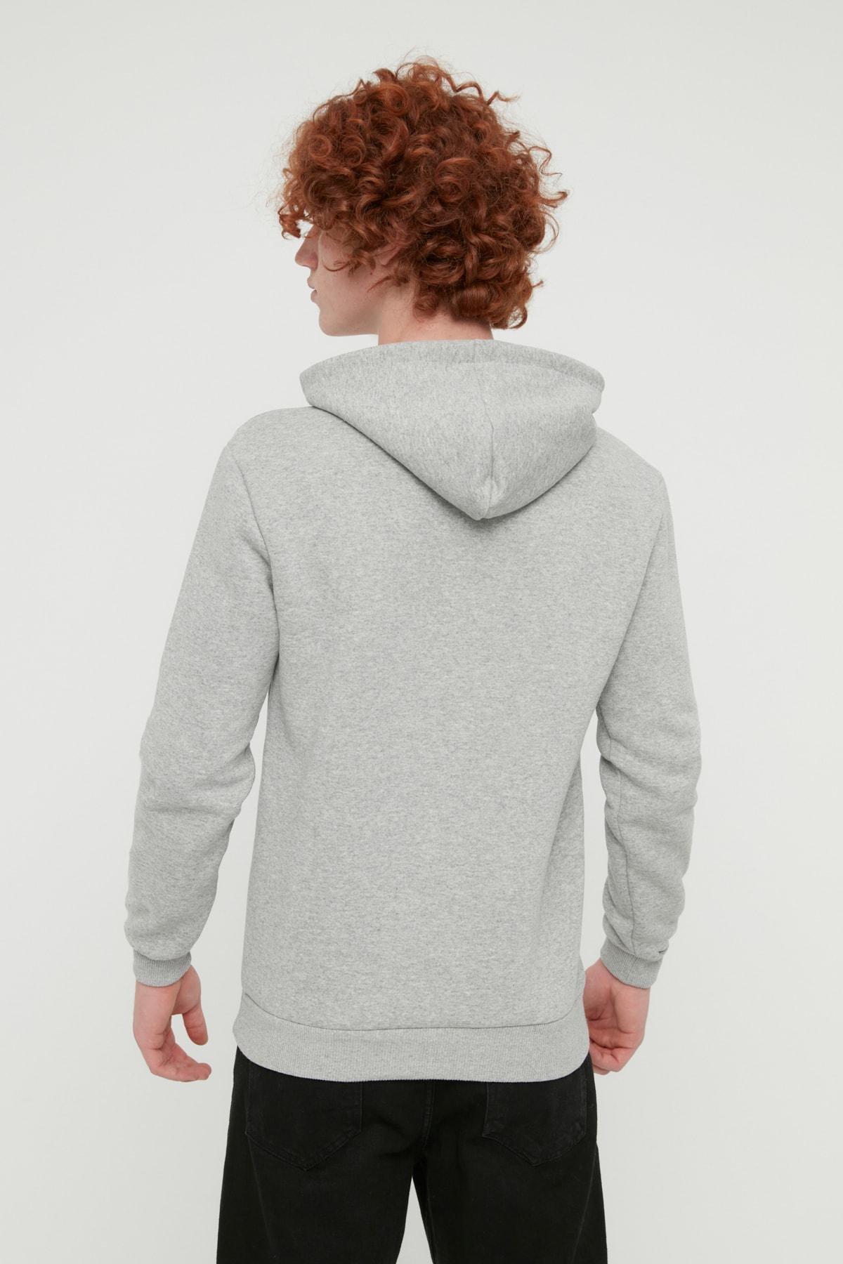 Gray Hooded Sweatshirt, , large image number 6