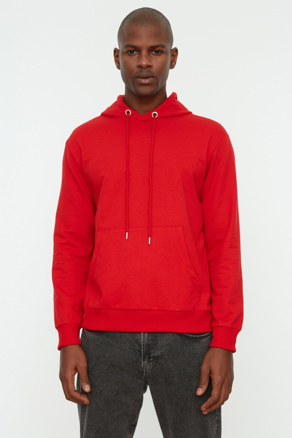 Red Hooded Sweatshirt, , large image number 0