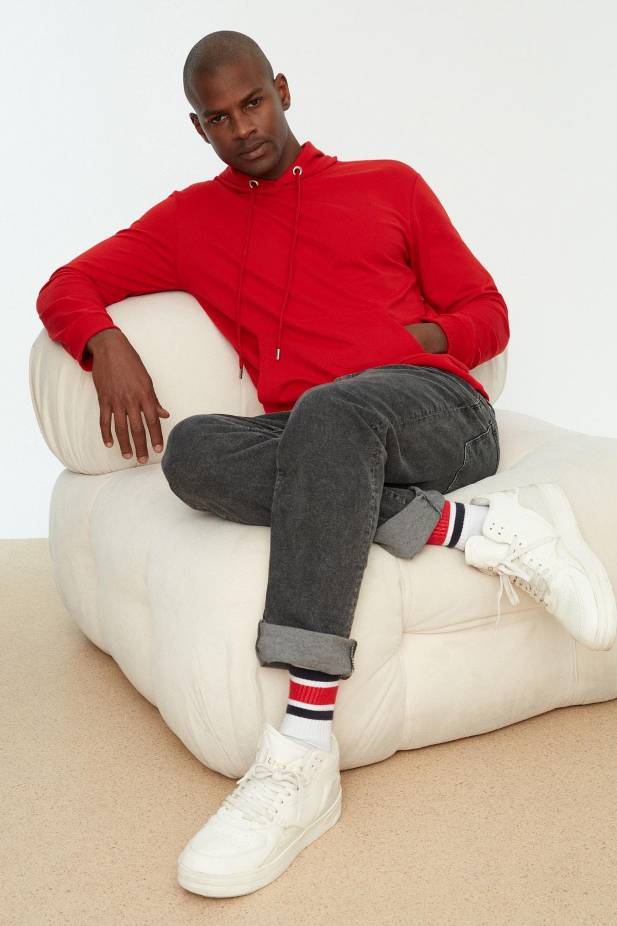 Red Hooded Sweatshirt, , large image number 1