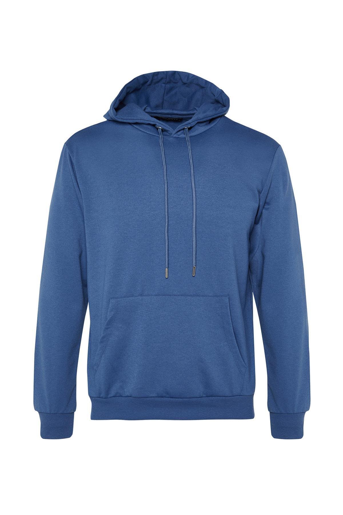 Green Mens Basic Regular/Regular Cut Hoodie. Kangaroo Pocket Long Sleeve Sweatshirt., Single, , large image number 19