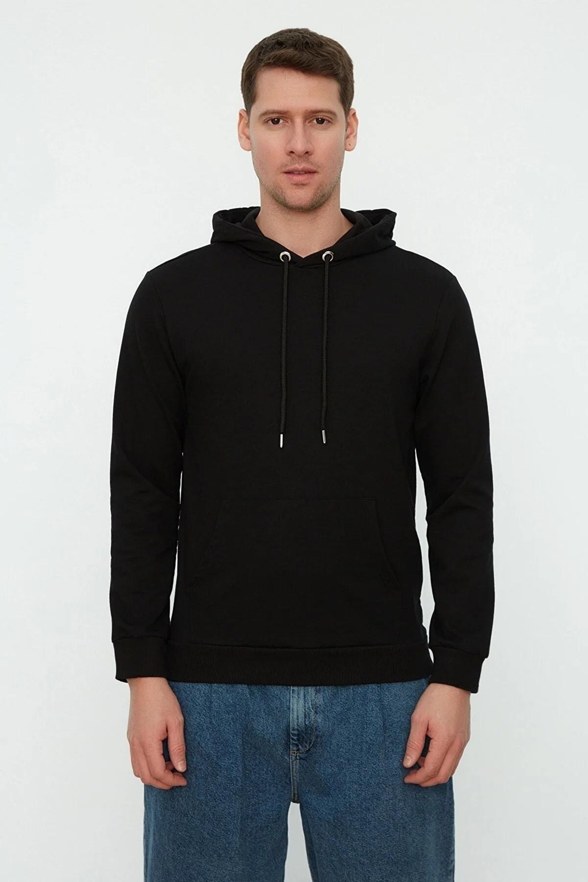 Black Hooded Sweatshirt, , large image number 0