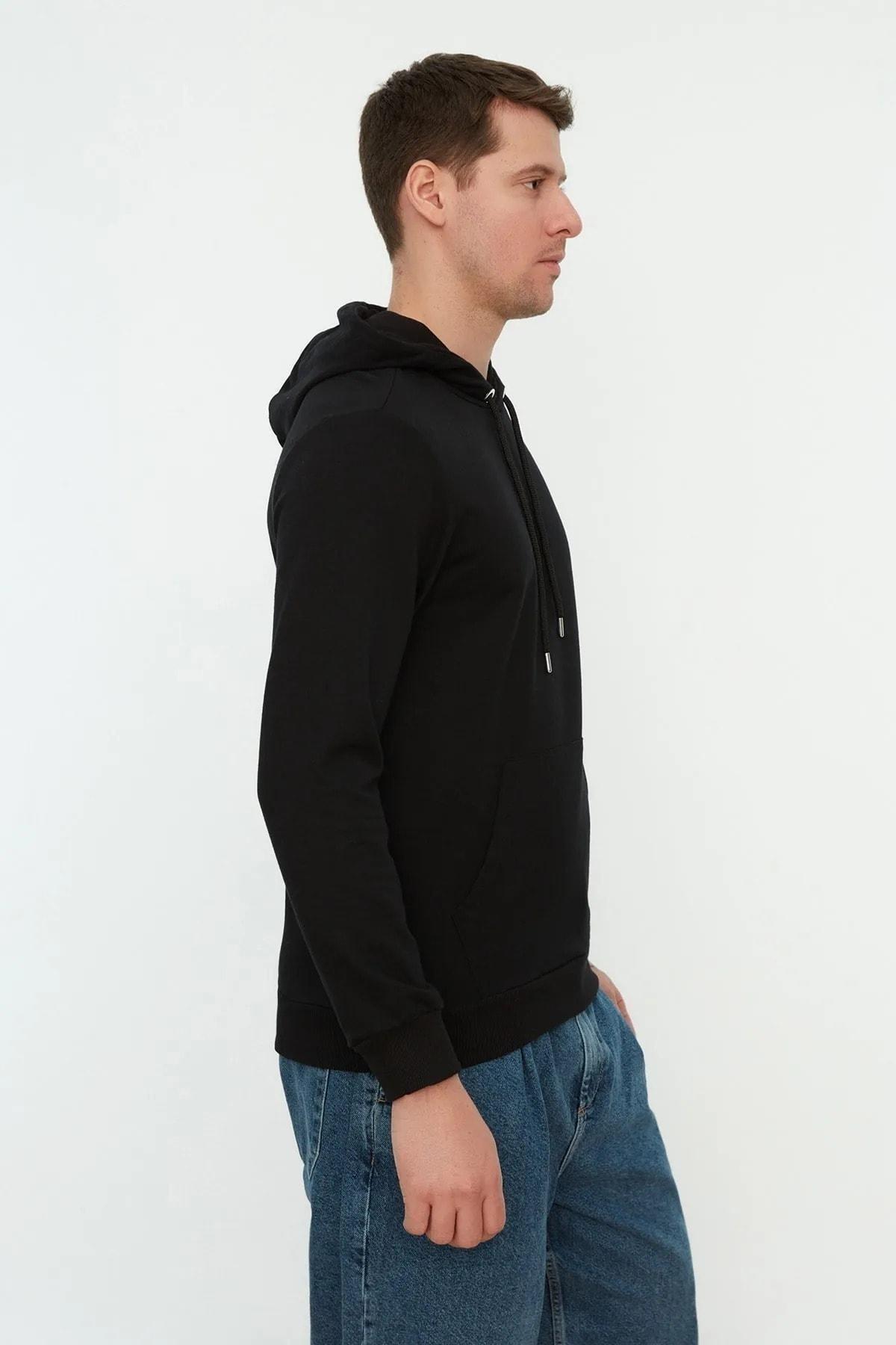 Black Hooded Sweatshirt, , large image number 4