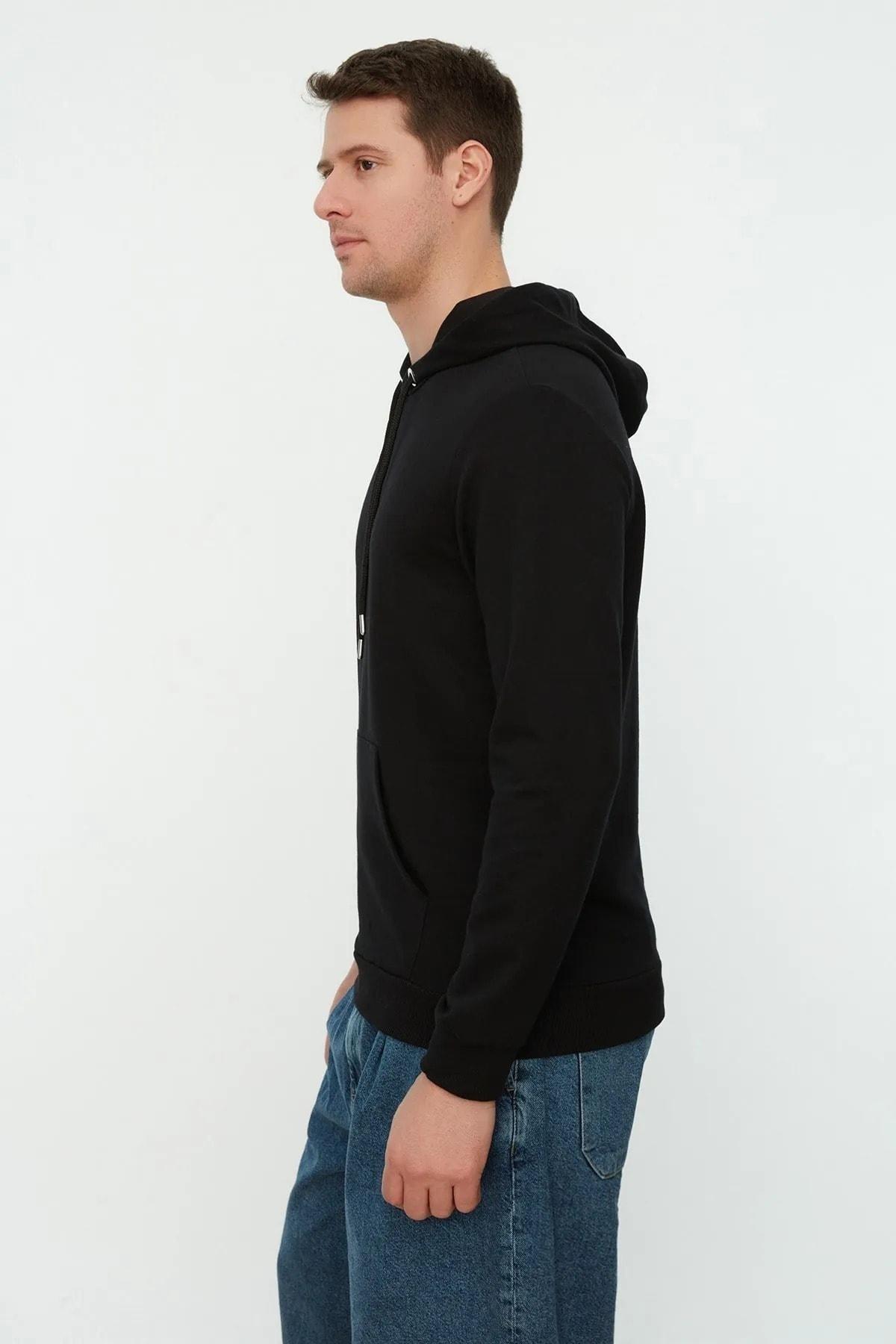 Black Hooded Sweatshirt, , large image number 5