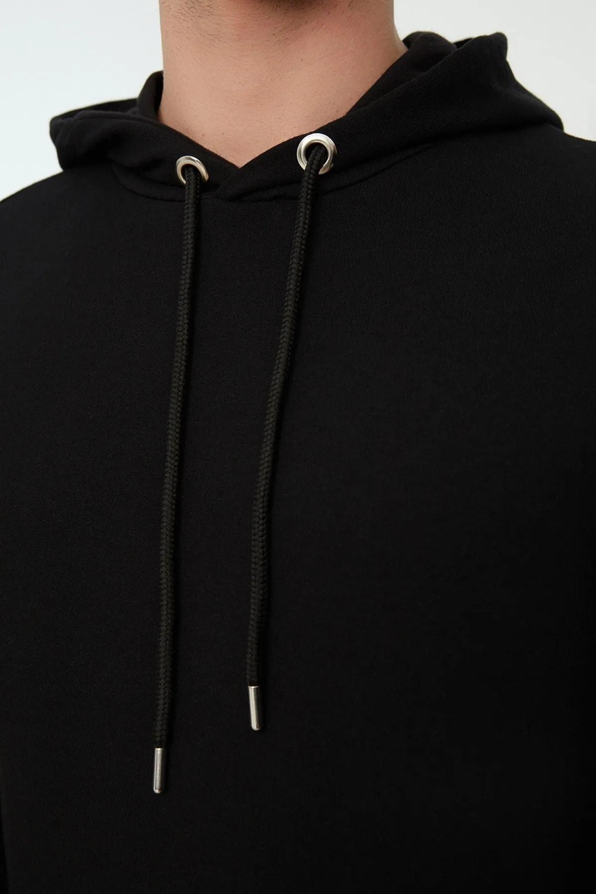 Black Hooded Sweatshirt, , large image number 6