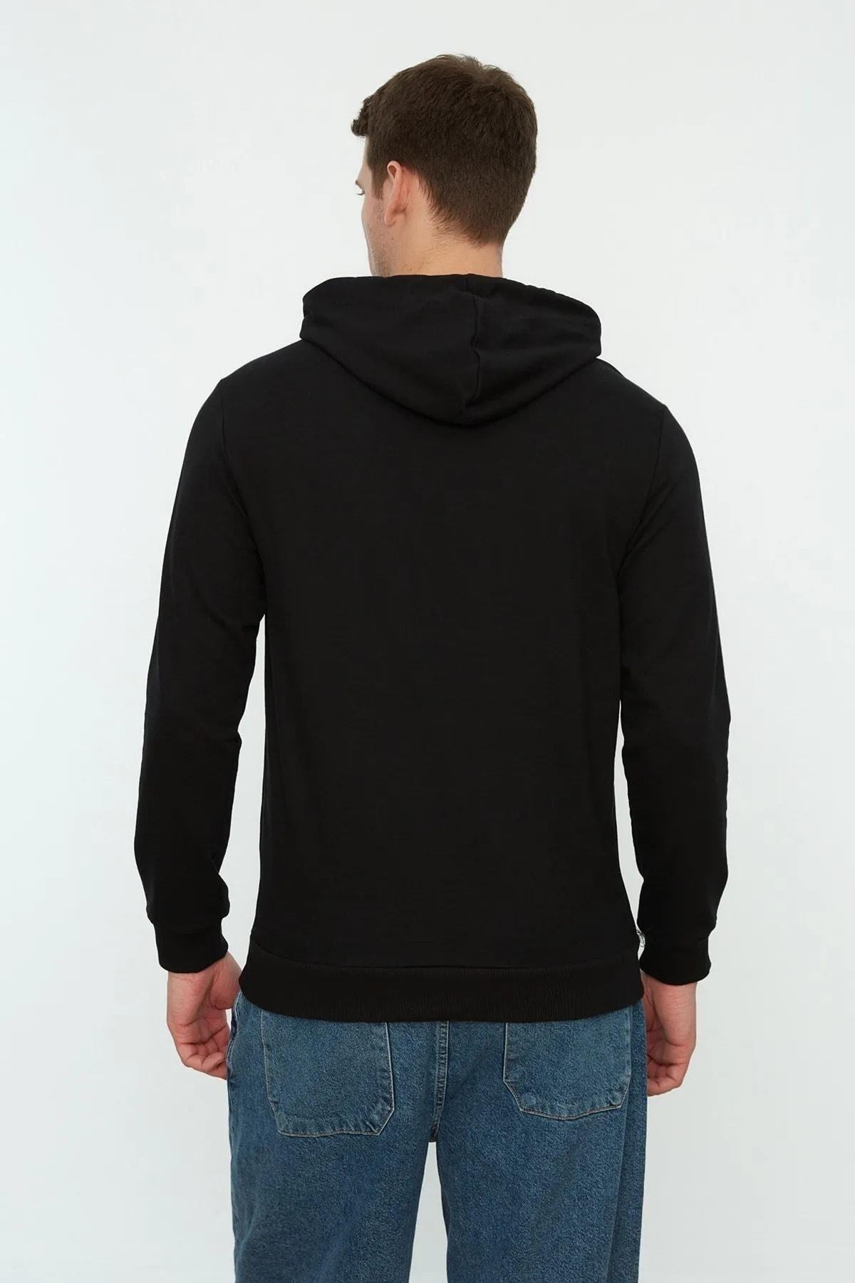 Black Hooded Sweatshirt, , large image number 7