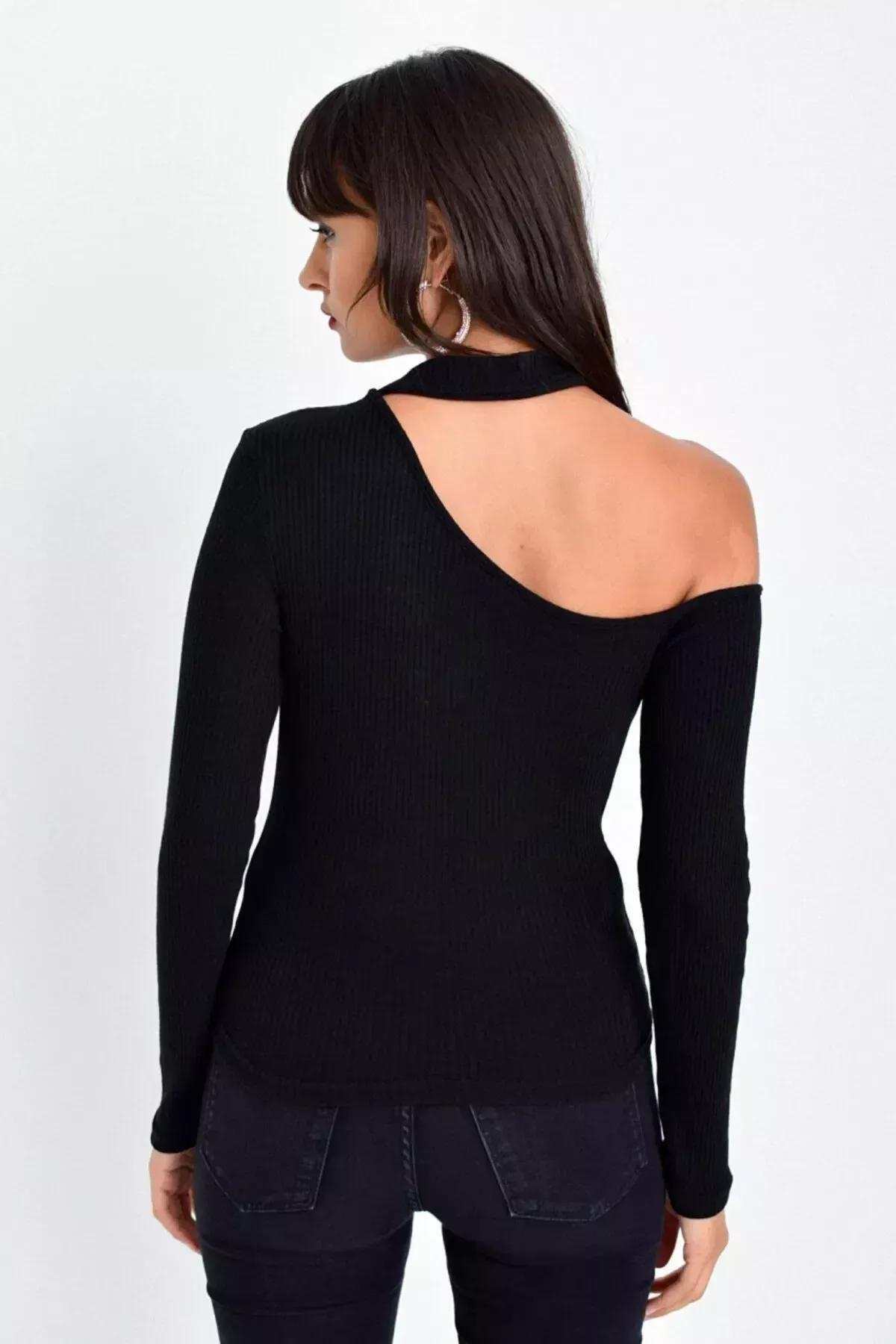 Black Bodycon Blouse, , large image number 5