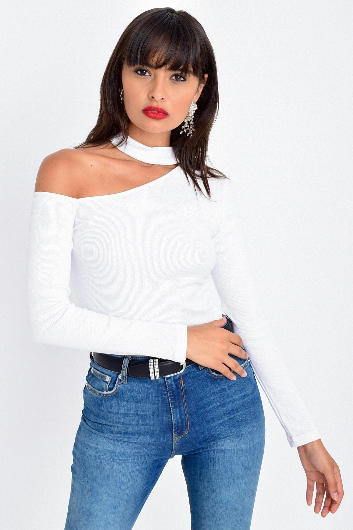 White Bodycon Top, , large image number 2