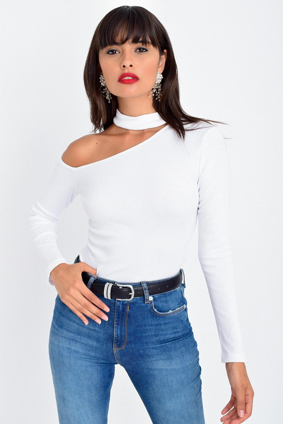 White Bodycon Top, , large image number 4