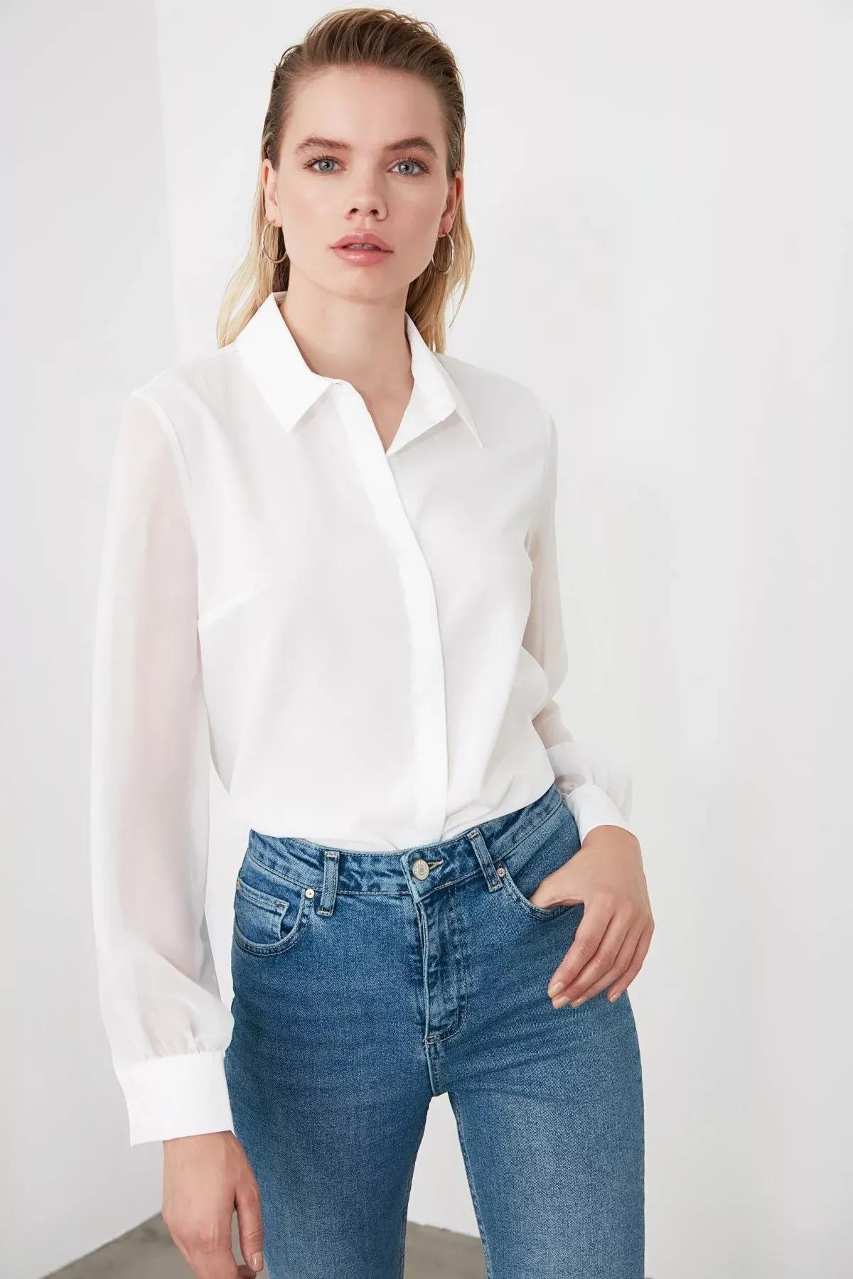 White Regular Shirt, White, large image number 0