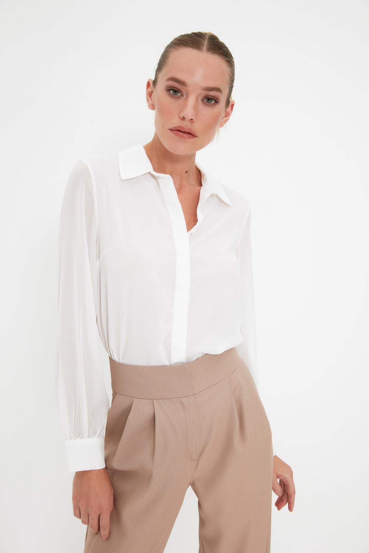 White Regular Shirt, , large image number 6