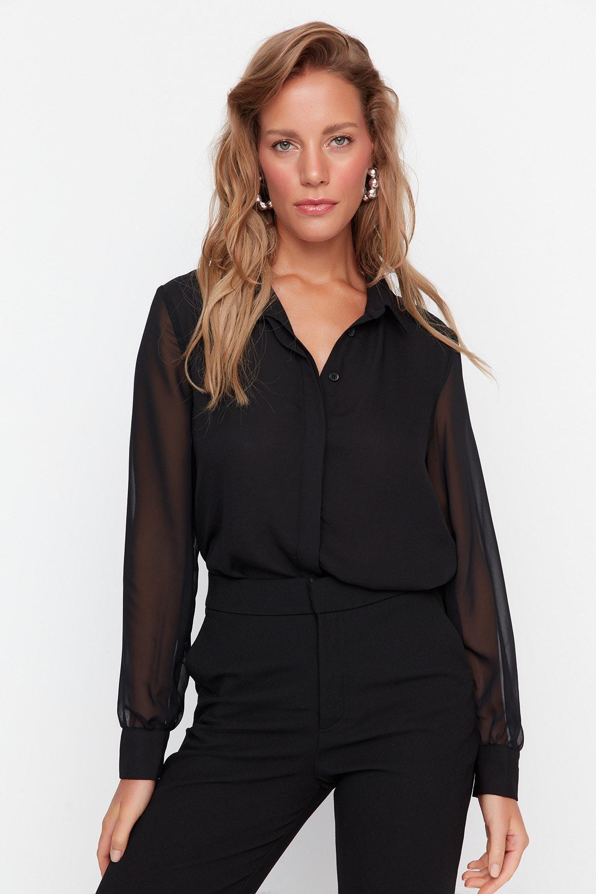Black Regular Shirt, , large image number 2