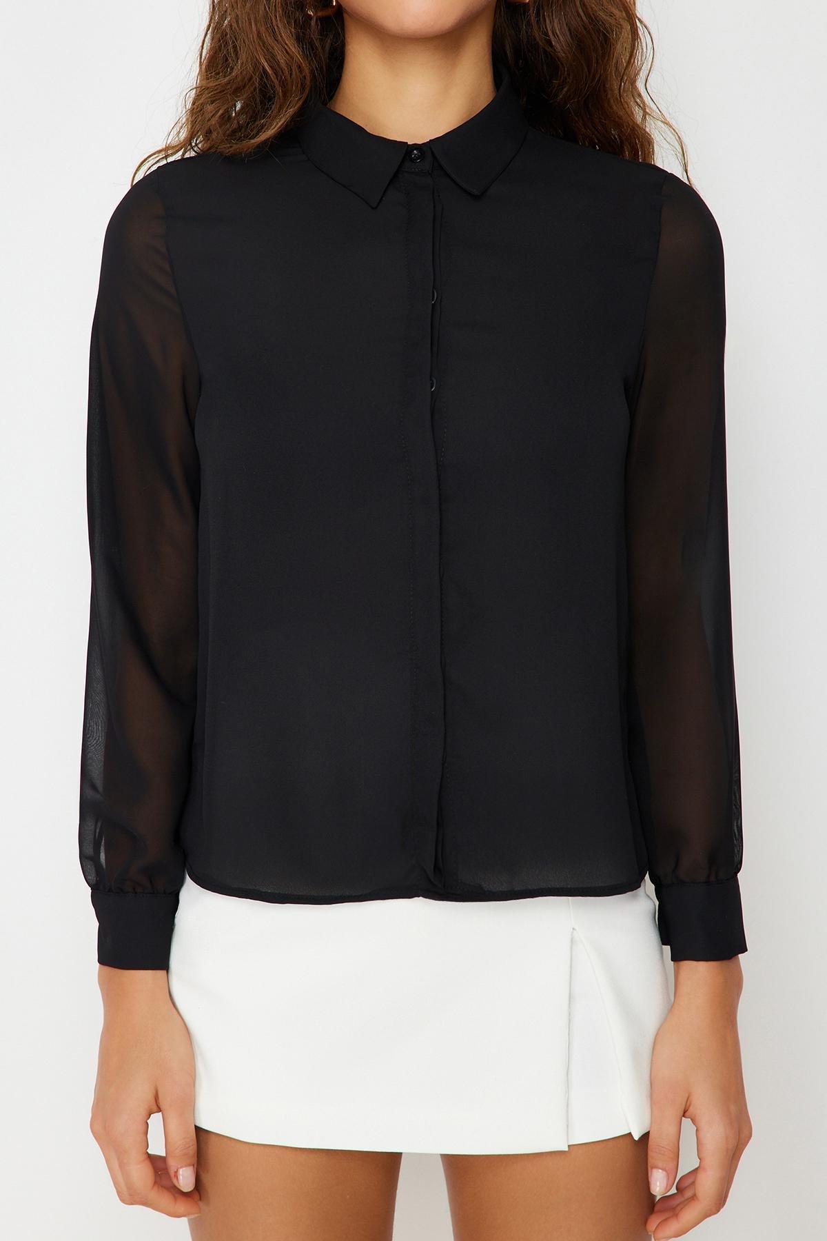 Black Regular Shirt, , large image number 5