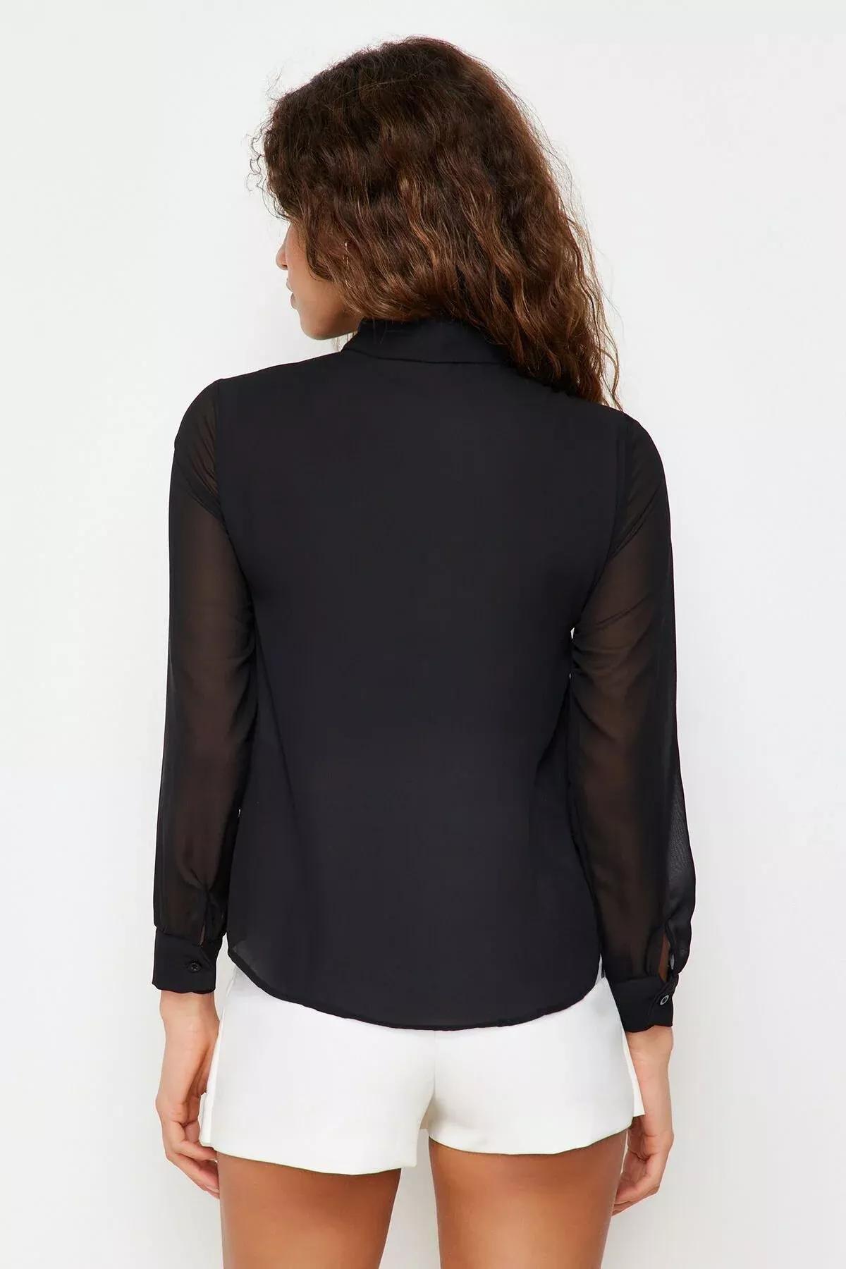 Black Regular Shirt, Black, large image number 5