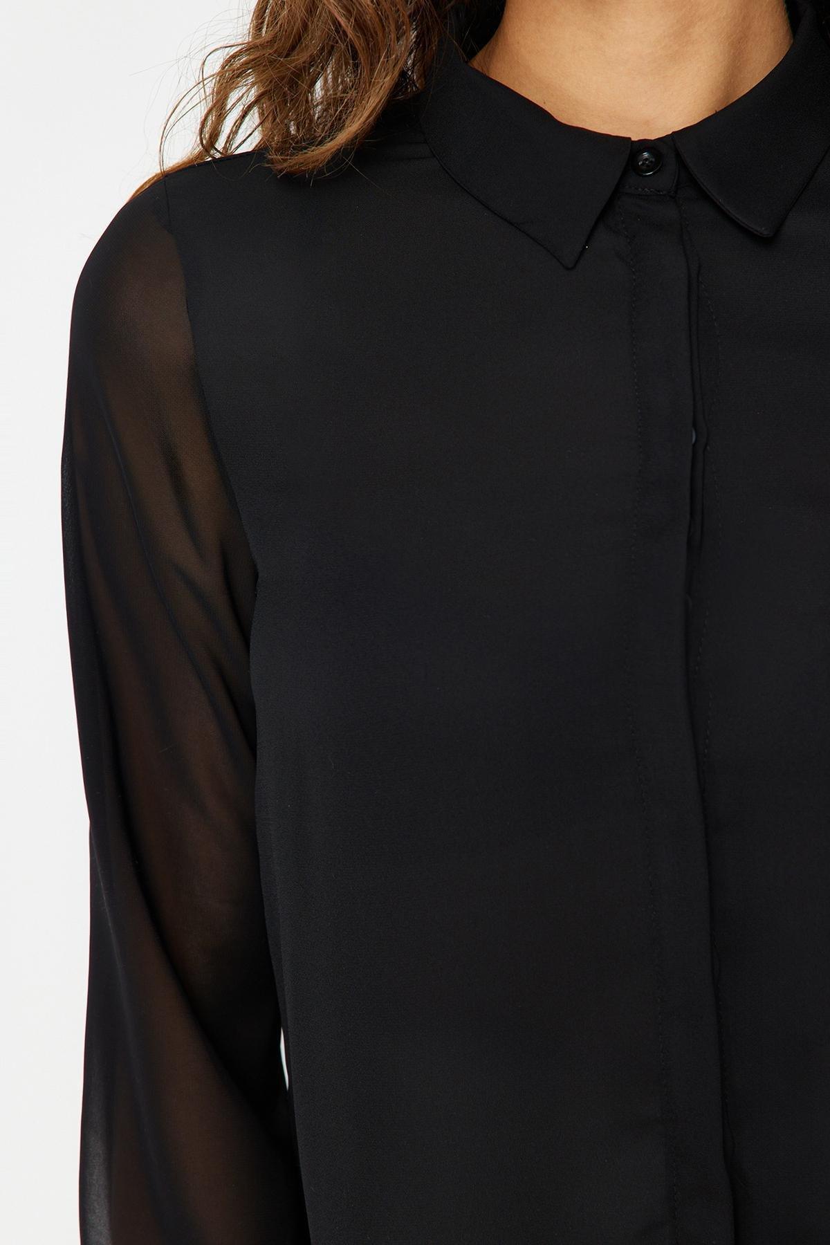 Black Regular Shirt, , large image number 6