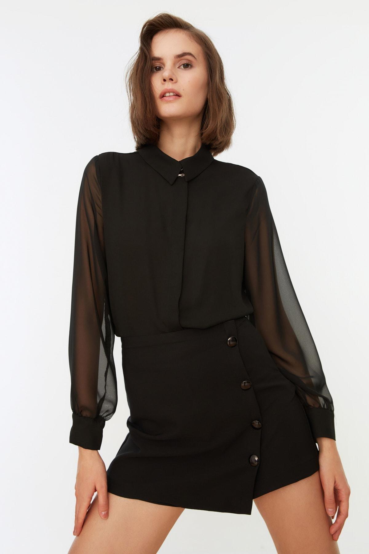 Black Regular Shirt, , large image number 7