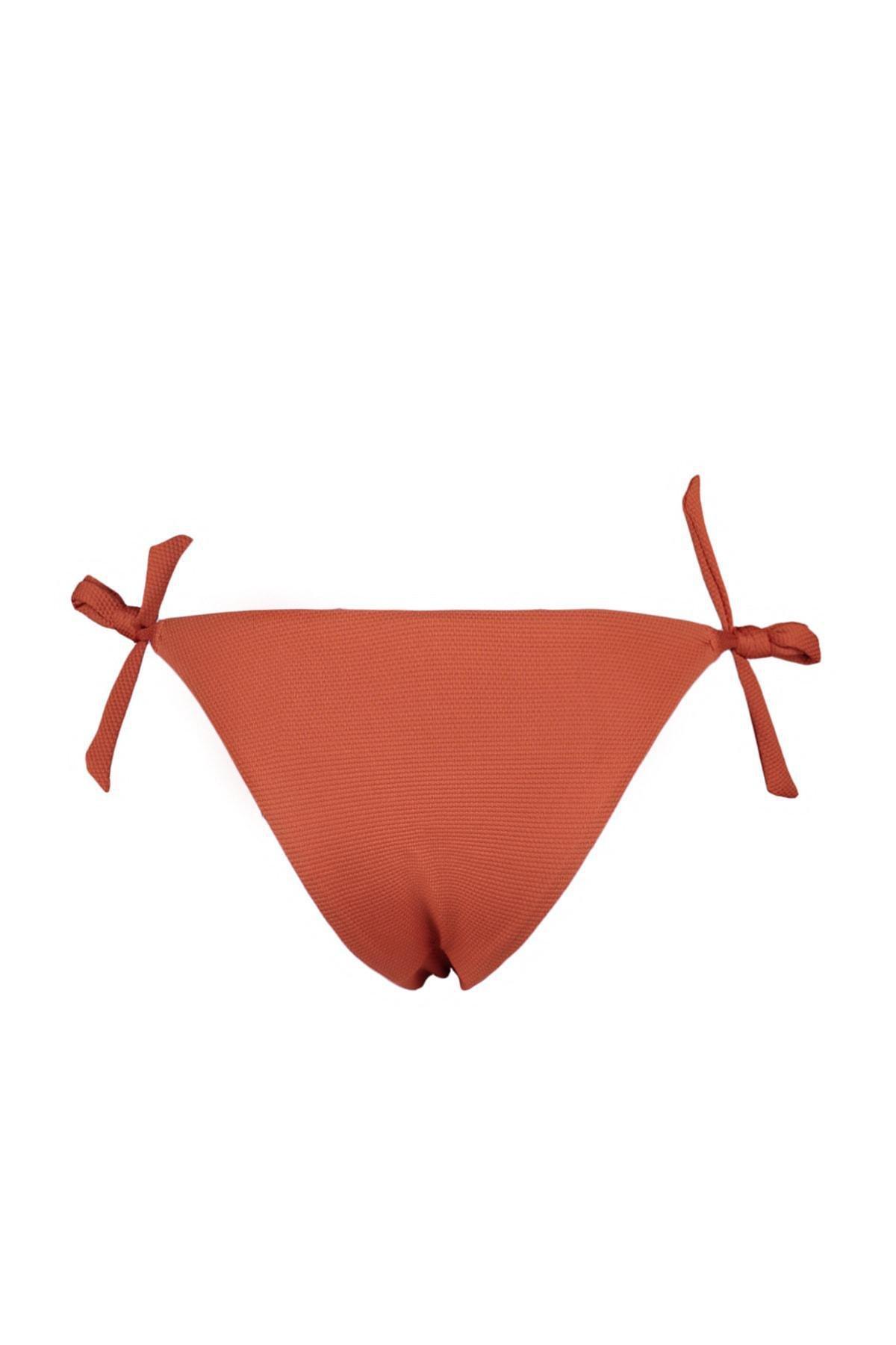 Trendyol - Orange Mid Waist Bikini Bottom