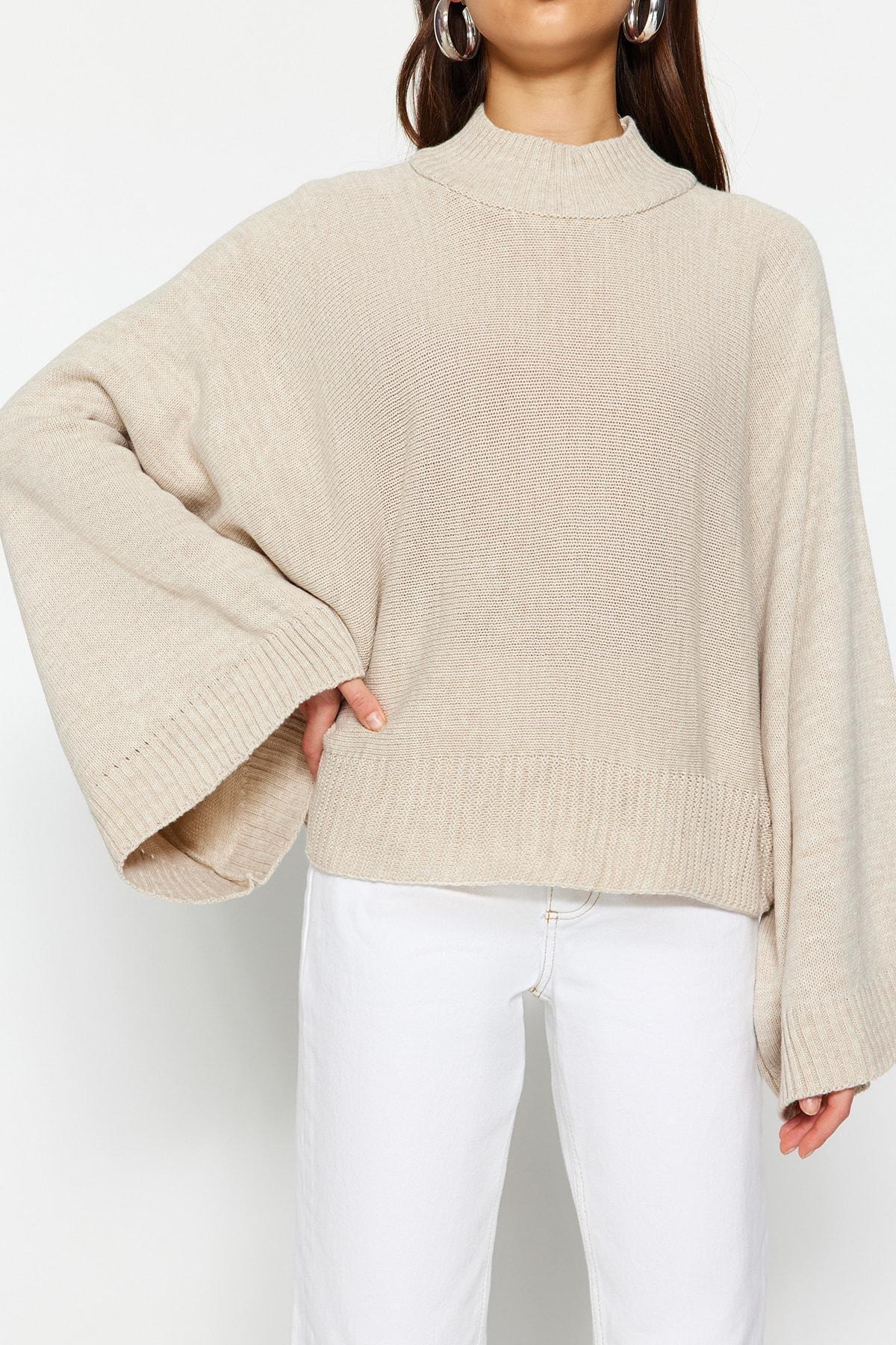 Trendyol - Sweater - Beige - Regular fit