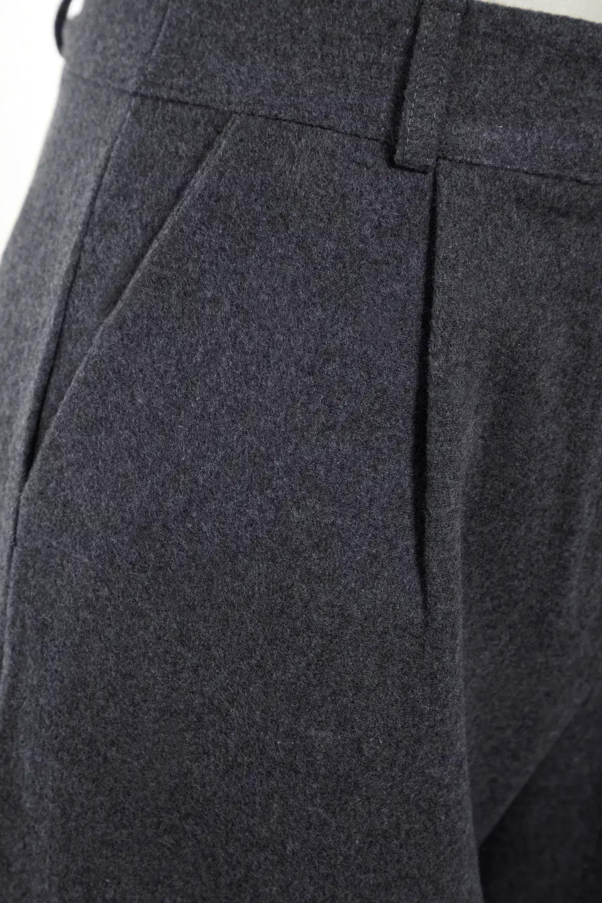 Grey Wide Leg Pants, Gray, medium