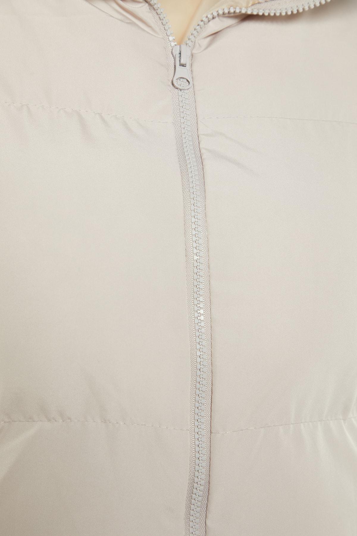 Grey Standing Collar Vest, , large image number 6