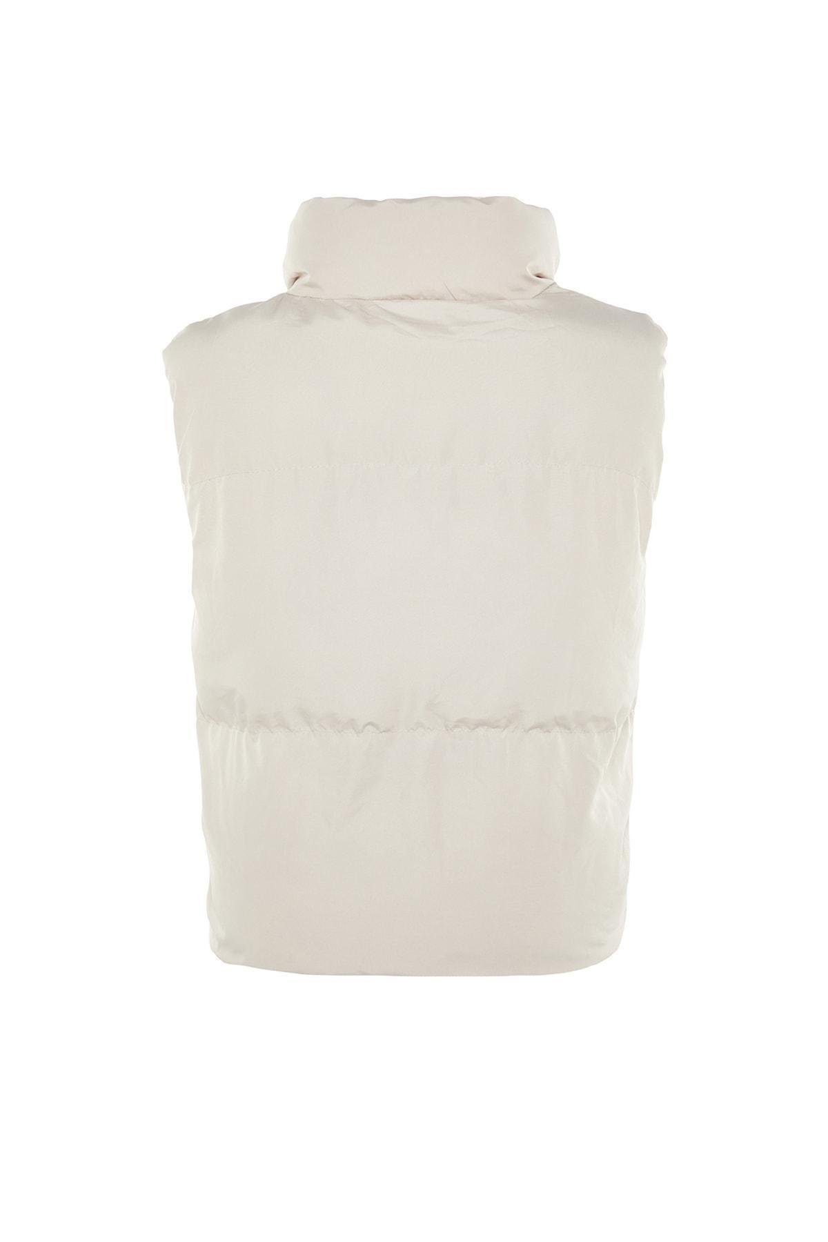 Grey Standing Collar Vest, , large image number 7