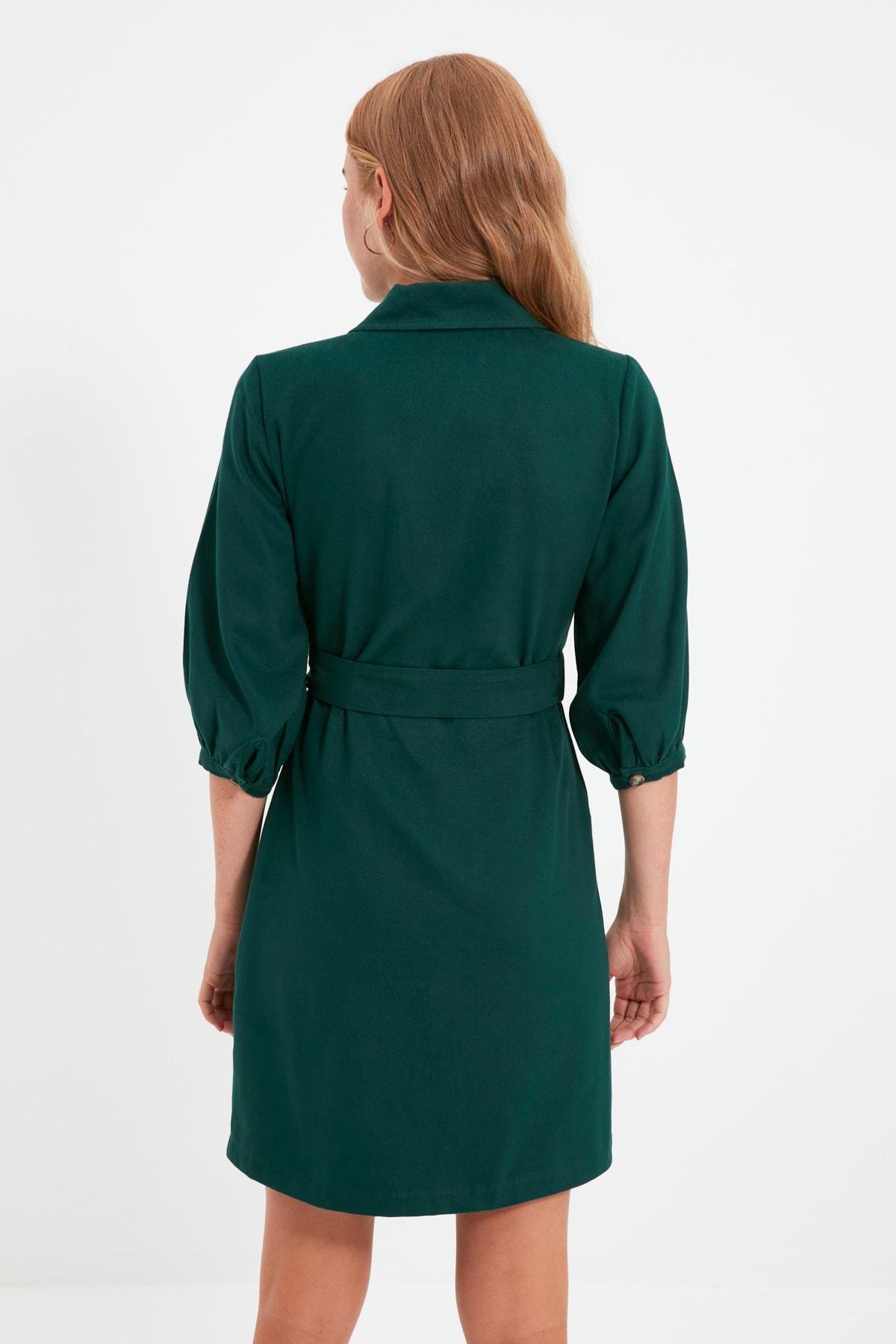 Khaki Shirt Mini Dress, , large image number 4