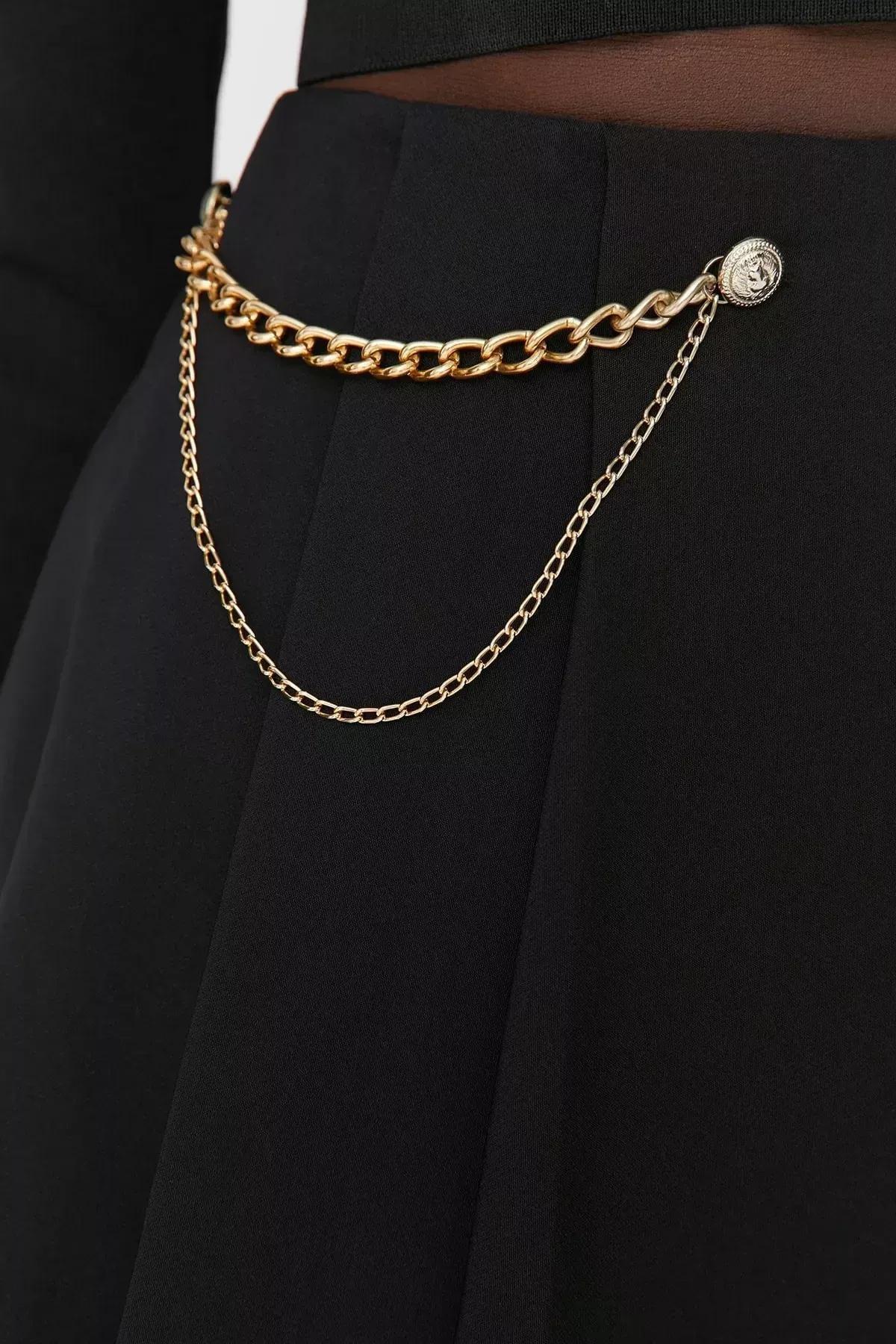 Black High Waist Shorts, Black, large image number 3