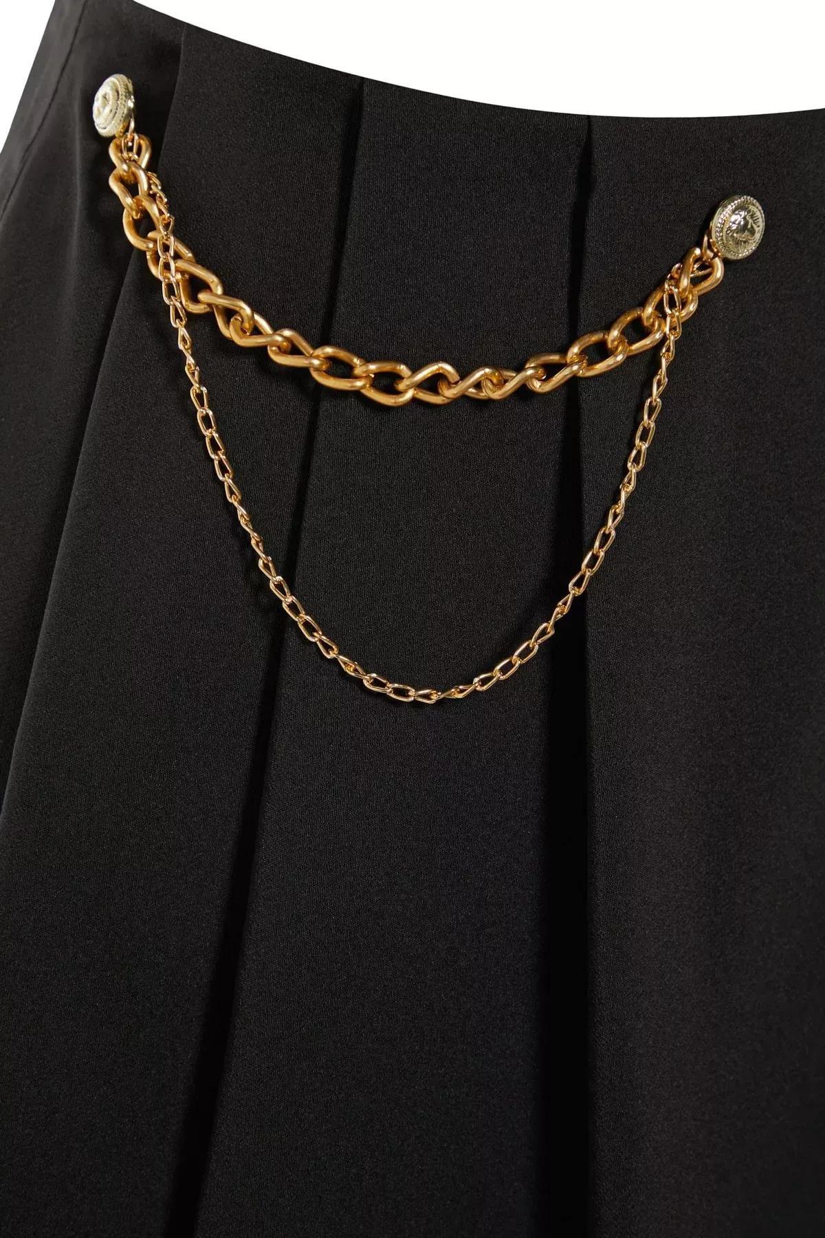 Black High Waist Shorts, Black, large image number 5