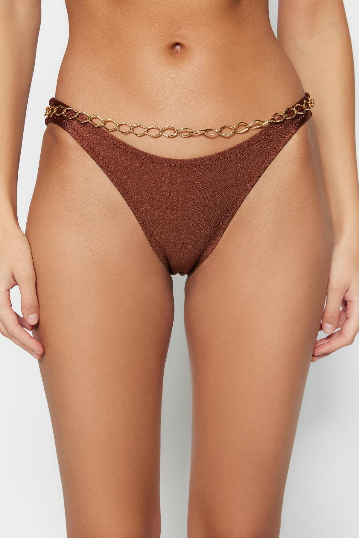 Brown Brazilian Bikini Bottom, Brown, large image number 3