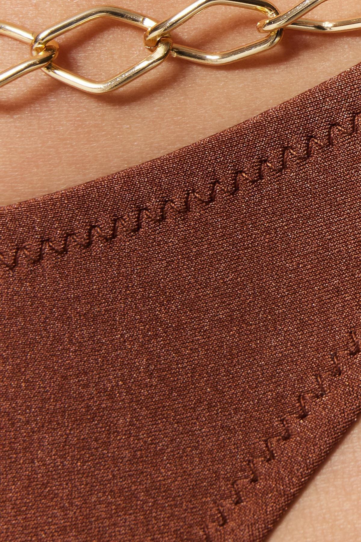 Brown Brazilian Bikini Bottom, Brown, large image number 4