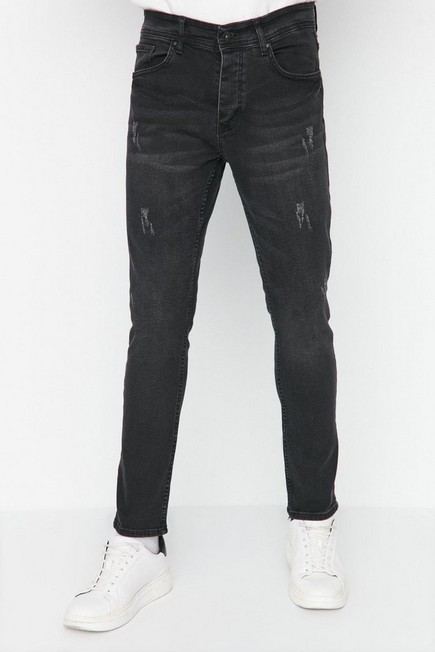 Trendyol - Black Mid Waist Skinny Jeans