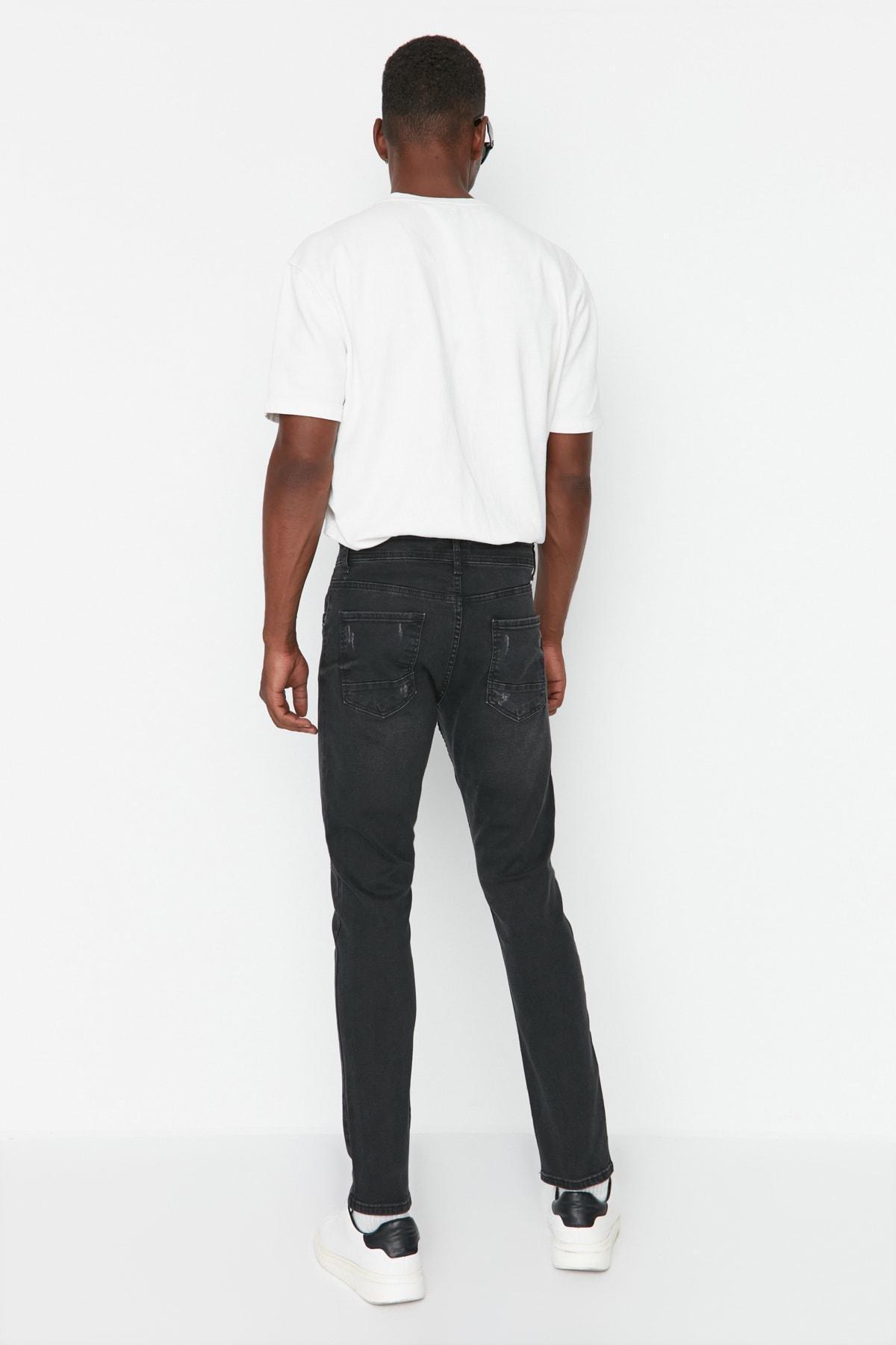 Black Mid Waist Skinny Jeans, , large image number 5