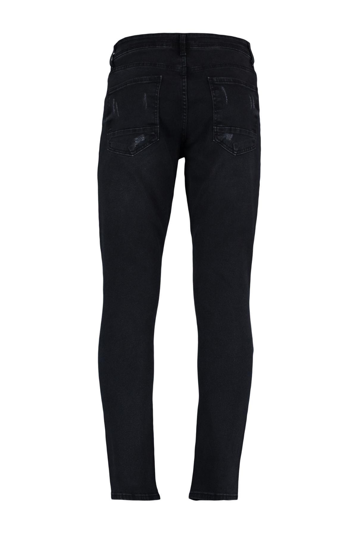 Black Mid Waist Skinny Jeans, , large image number 8
