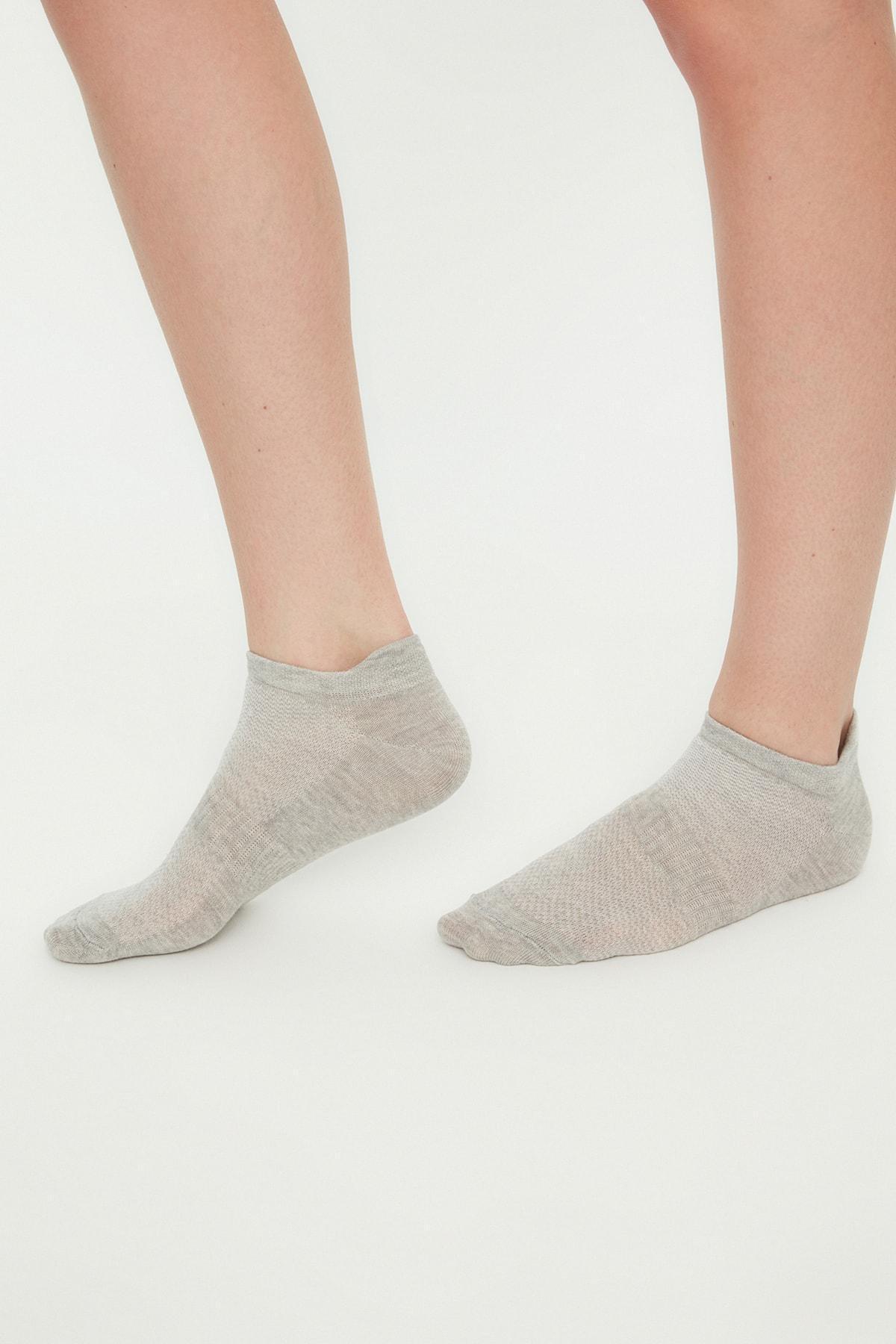 Gray Printed Socks, Set Of 5, Gray, large image number 3