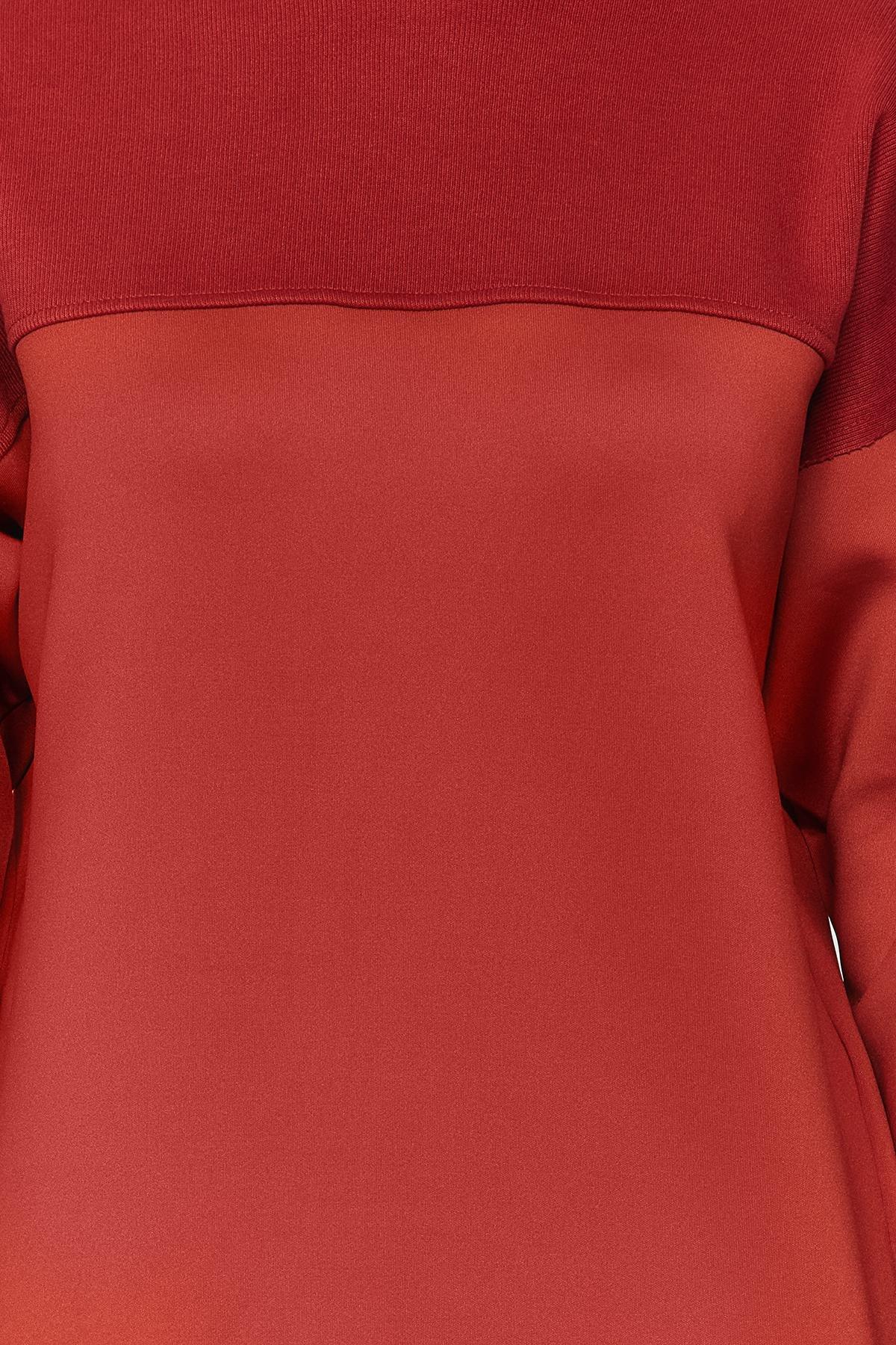 Orange Colour Block Knitted Tunic, Tile, large image number 3