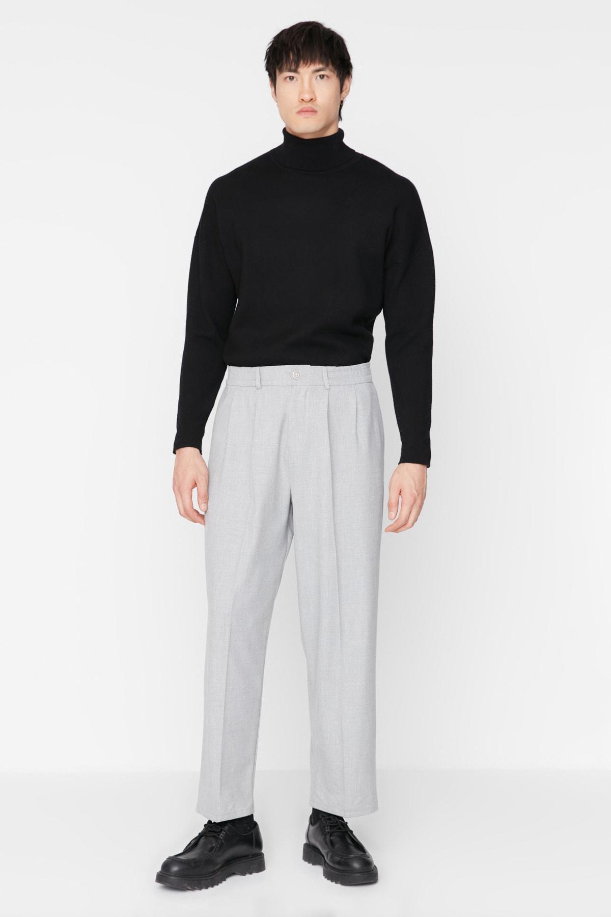 Gray Wide Leg Pants, , large image number 0