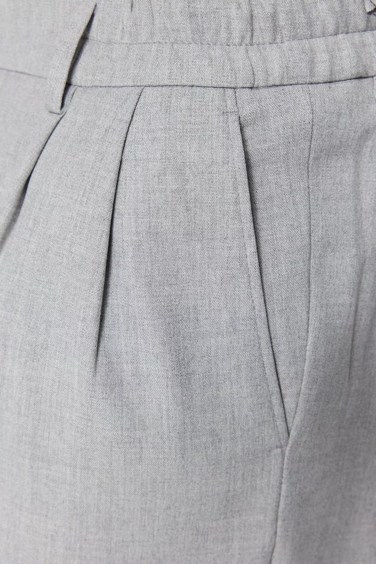 Gray Wide Leg Pants, Gray, large image number 9