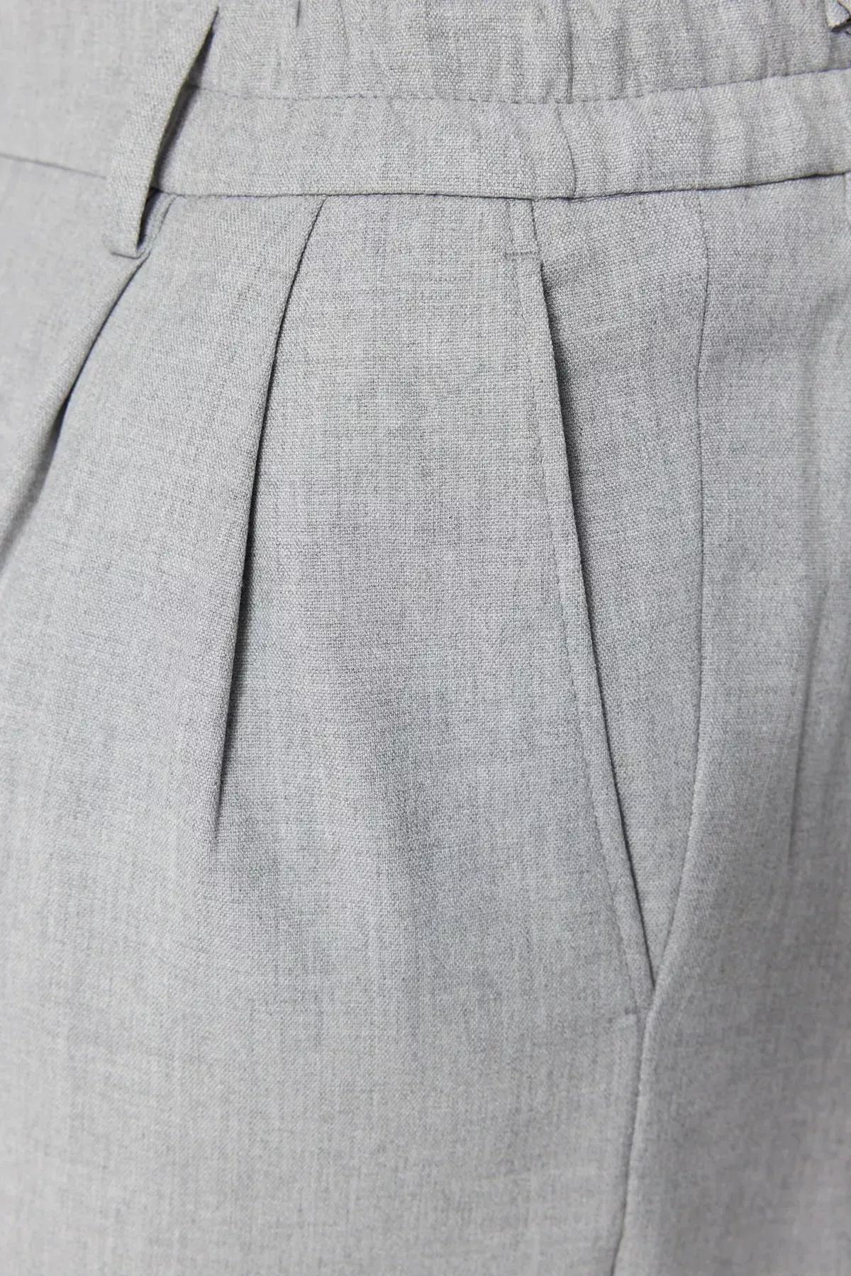 Gray Wide Leg Pants, Gray, large image number 10