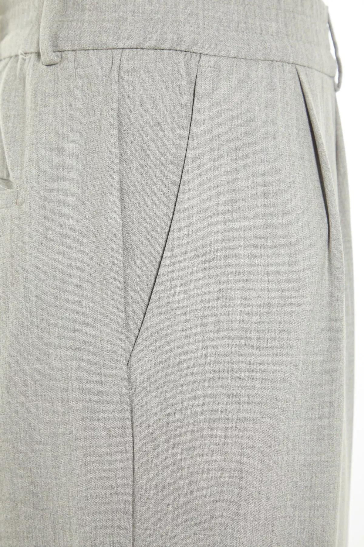 Gray Wide Leg Pants, Gray, large image number 12