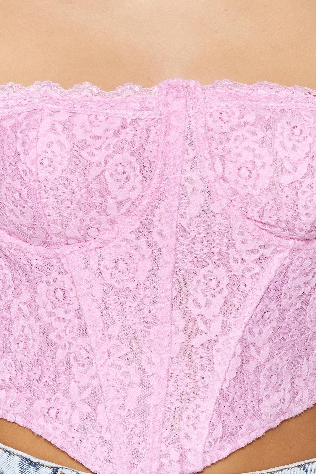 بلوزة قصيرة سادة، وردي, , large image number 4