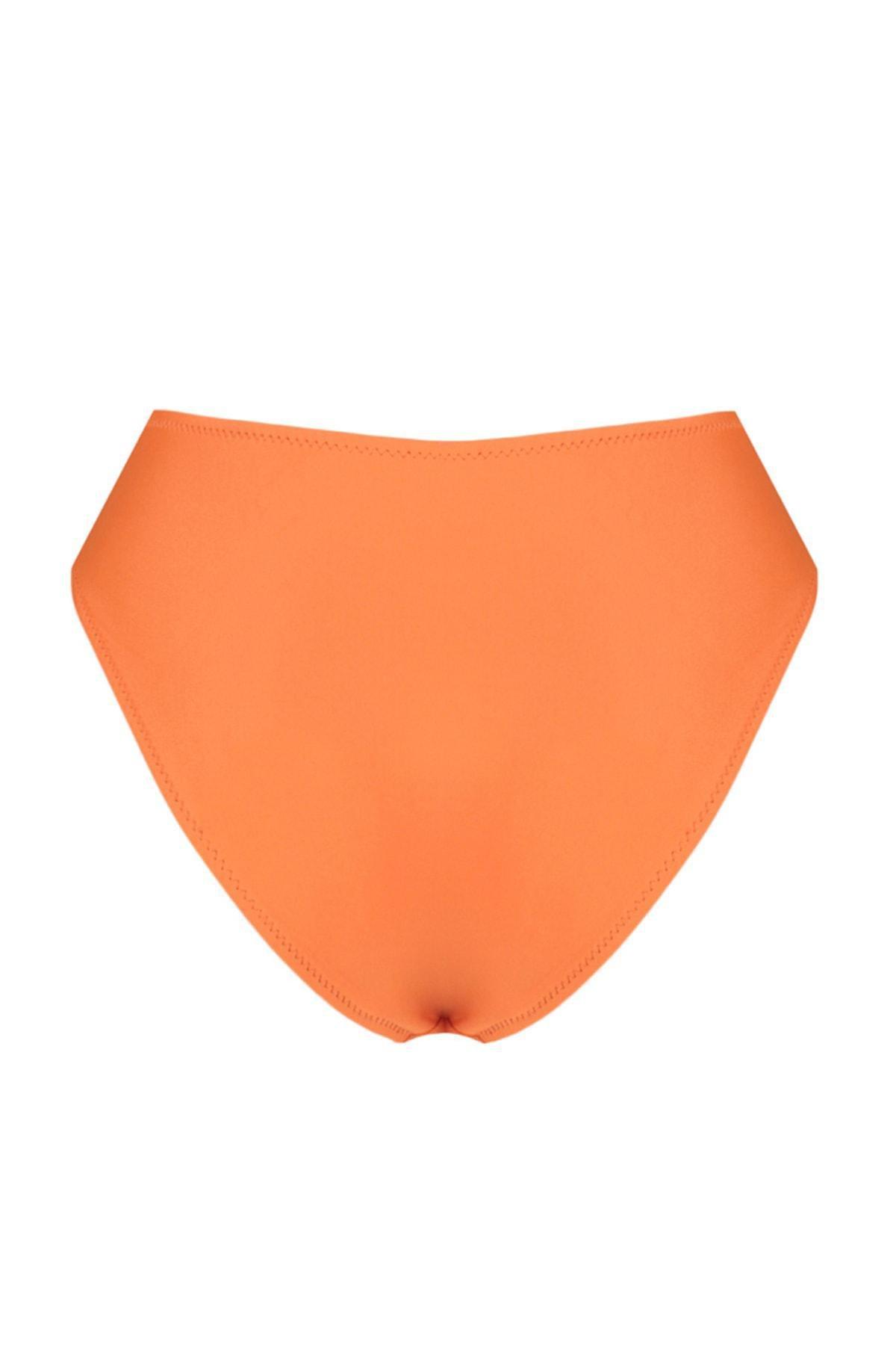 Trendyol - Brown Plain Bikini Bottom