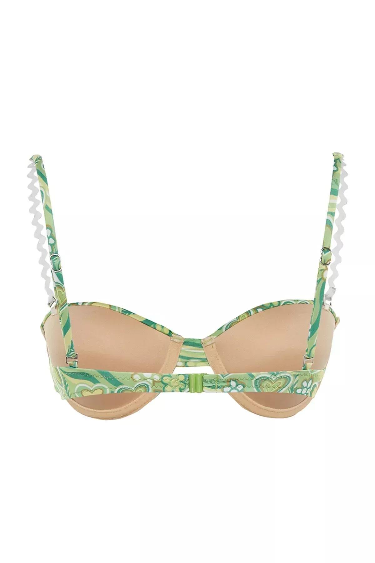 Multicolour Patterned Bikini Top, Multicolor, large image number 7