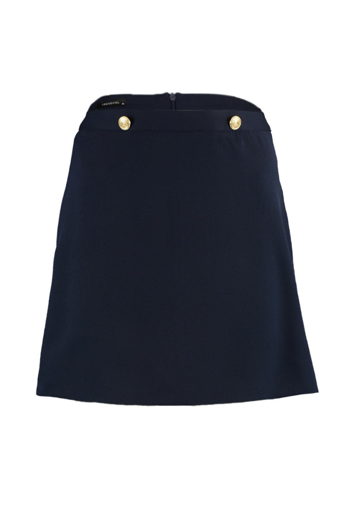 Navy A-Line Mini Skirt, , large image number 5